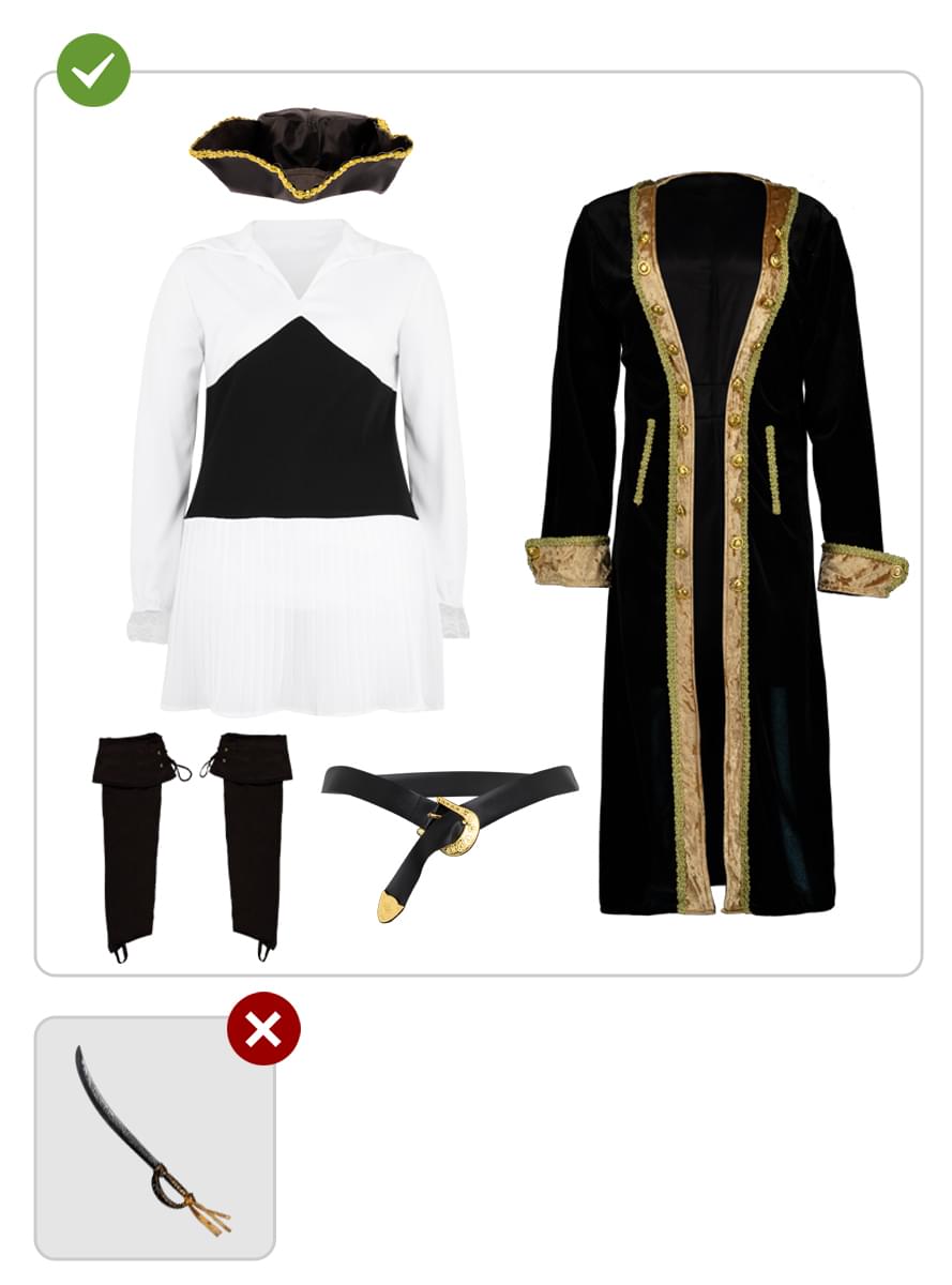 Strój Piratka Deluxe dla kobiet plus size - Kolekcja Kolonialna