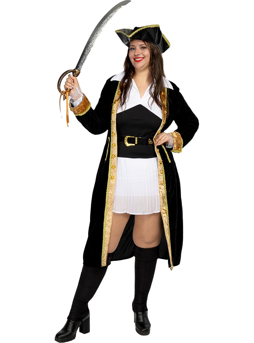 Strój Piratka Deluxe dla kobiet plus size - Kolekcja Kolonialna