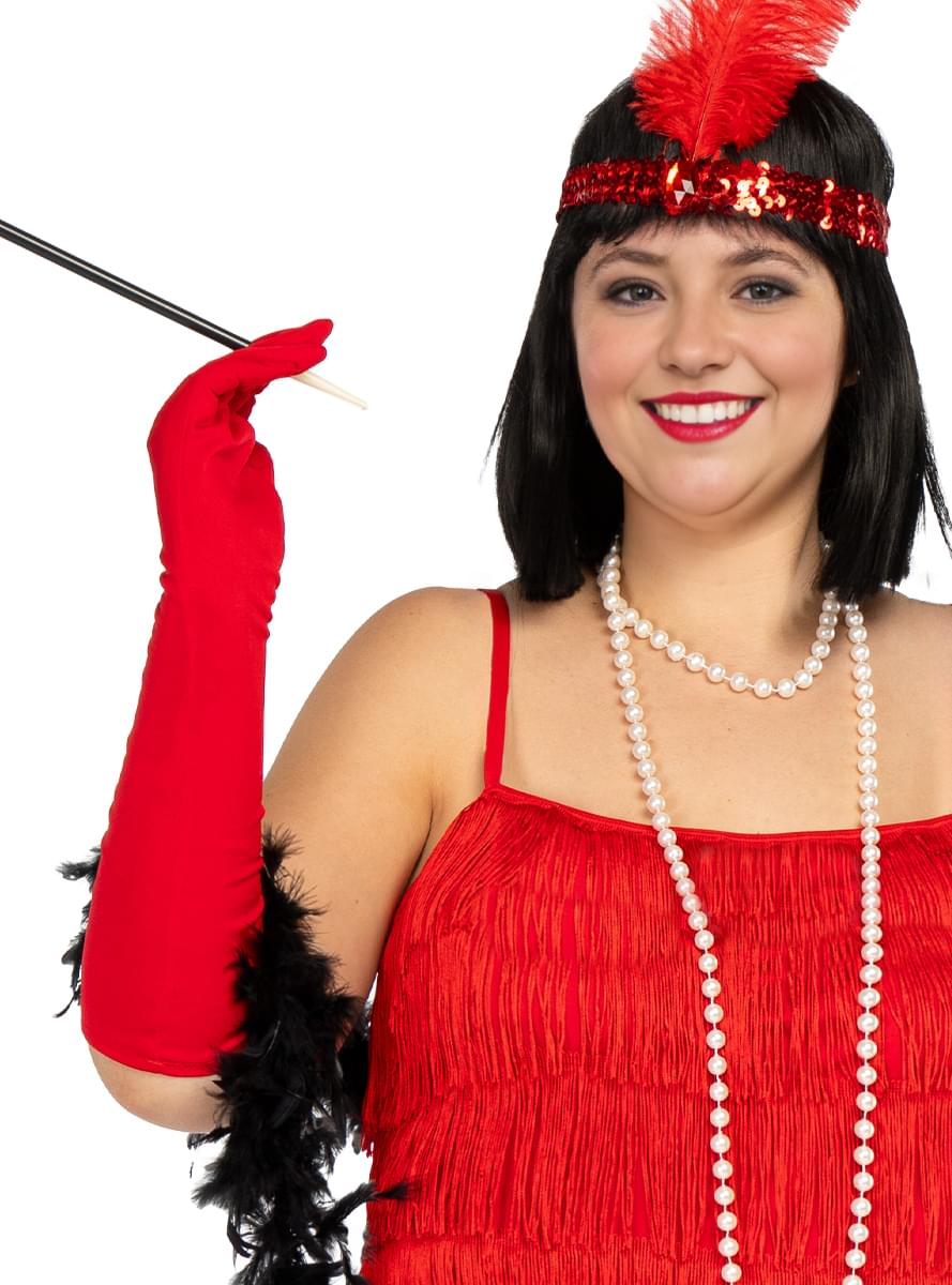 1920s Red Flapper Costume Plus Size