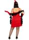 Costume da Charleston anni 20 rosso taglie forti