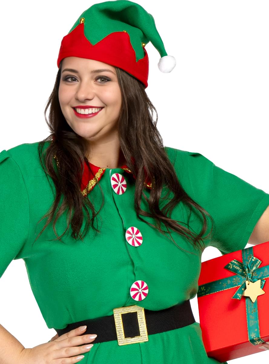 Costume da Elfa natalizia da donna taglie forti