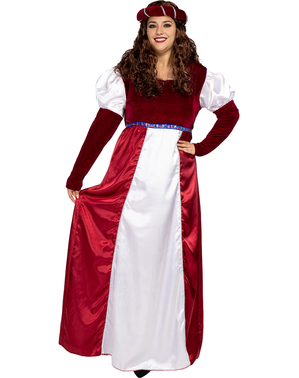 Costume da principessa medievale da donna taglie forti
