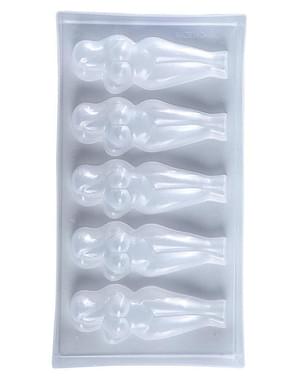 Forma de cubos de gelo de mulher