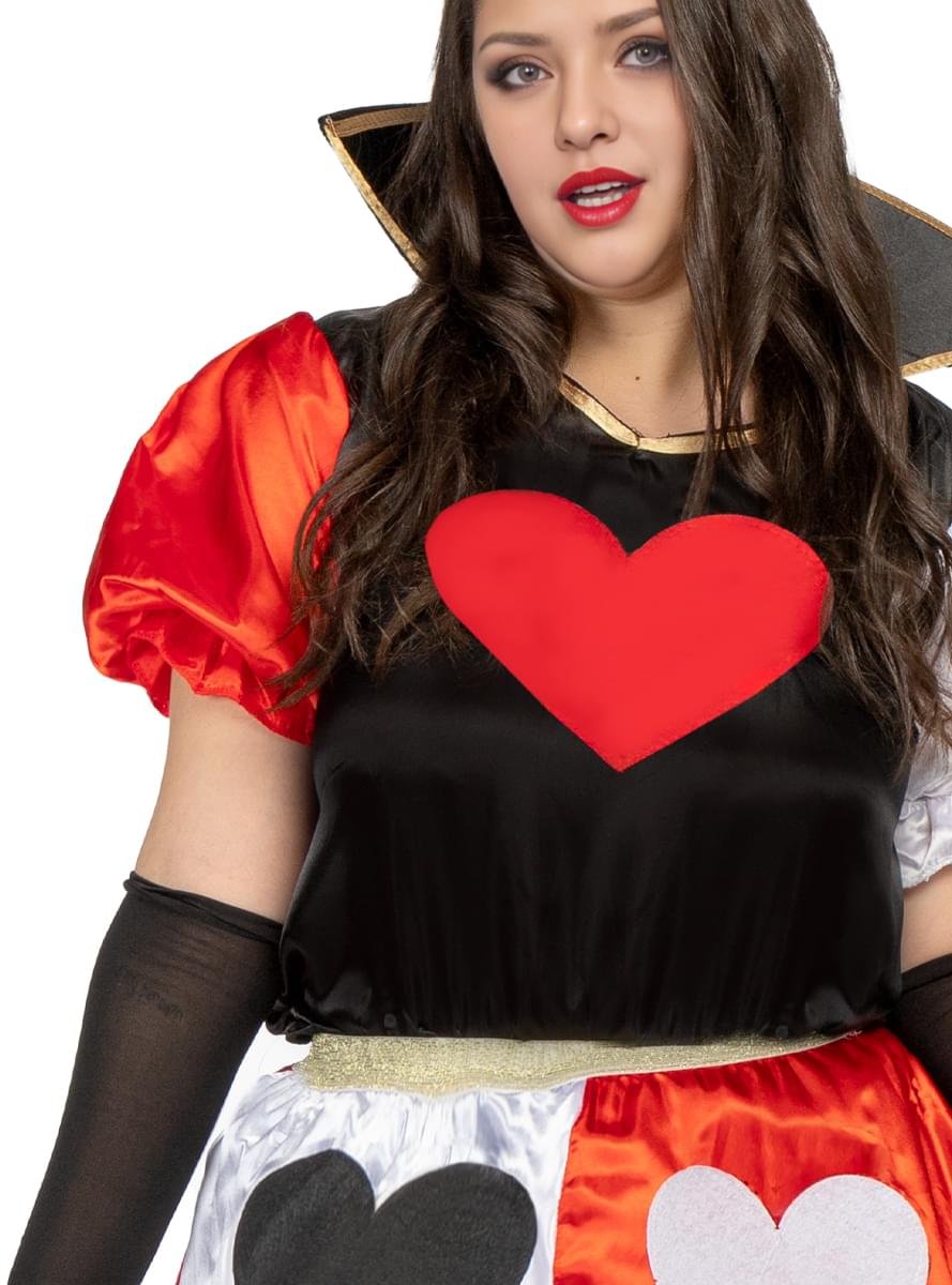 Disfraz de Reina de corazones para mujer talla grande