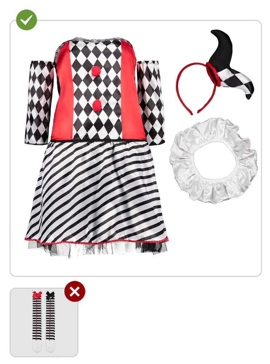 Harlekin Jelmez Nőknek Plus Size