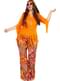 Lykkelig hippie kostyme til dame plus size