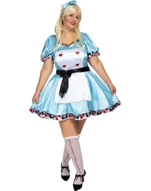 Alice-kostuum deluxe voor vrouwen Plus Size