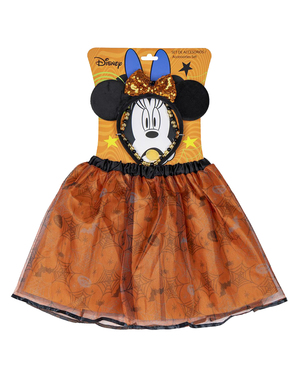 Set med tyllkjol och diadem Minnie Mouse Halloween