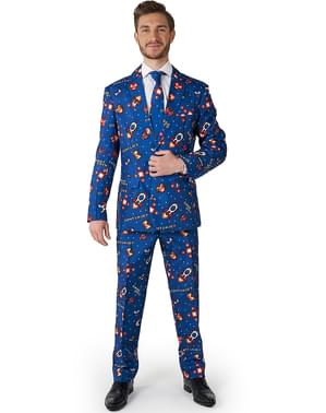 Niebieski Garnitur Retro Games Navy - Suitmeister