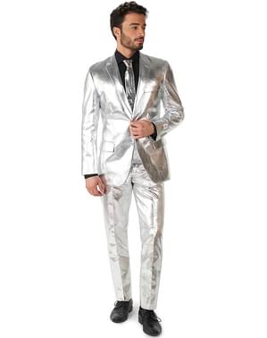 Shiny Silver Suit - OppoSuits