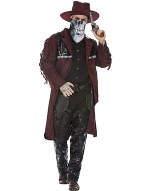 Costume da cowboy scheletro Deluxe per uomo