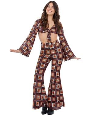 Disfraz de hippie vintage años 60 para mujer