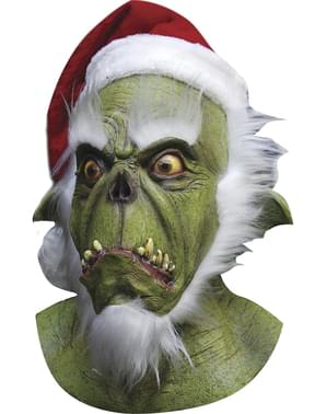 Grønn Santa Halloween maske