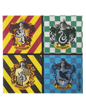 16 Harry Potter Napkins (33x33cm) - Hogwarts Houses