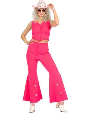 Sexet pink cowgirl kostume til kvinder