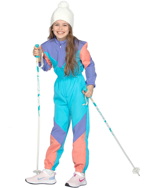 80er Jahre Skifahrer Kostüm für Kinder