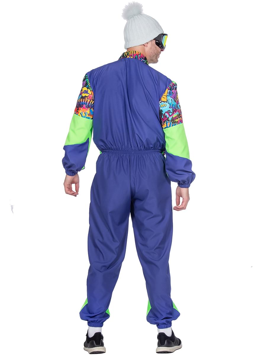 Retro 80s Skíja kostnaður fyrir karlmenn