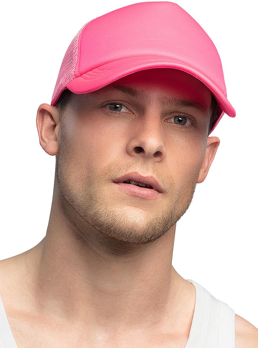 Kappe in Neonrosa