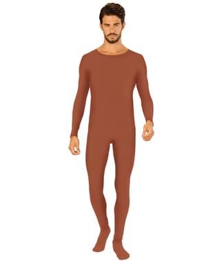 Pánský přiléhavý oblek hnědý