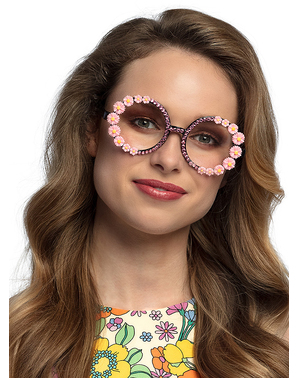 Óculos de hippie Flower Power