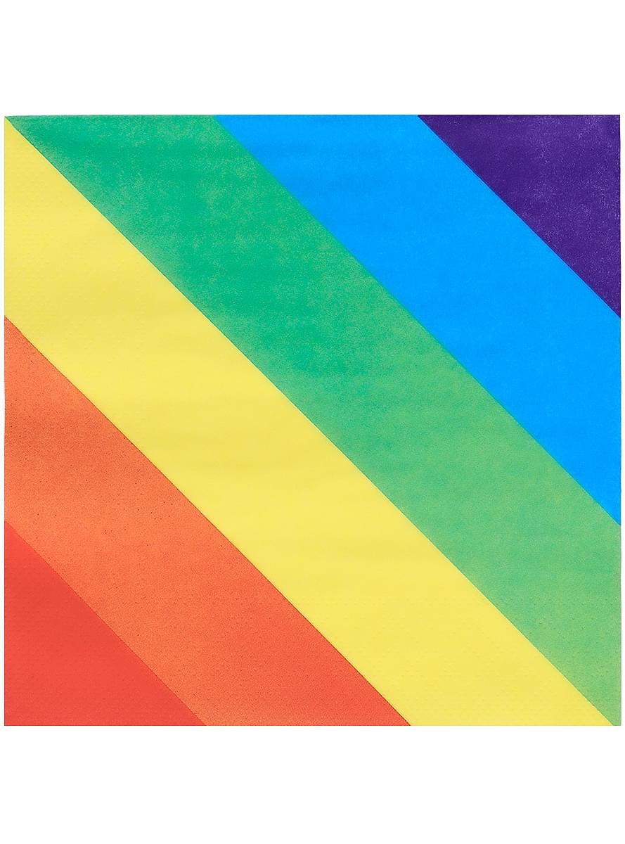 20 guardanapos arco-íris (33x33cm)