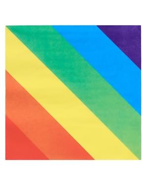 20 Regenbogen Servietten (33x33cm)