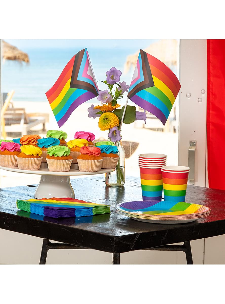 20 serviettes arc-en-ciel (33x33cm)