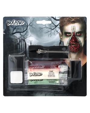 Set de maquillaje de zombie con cremallera