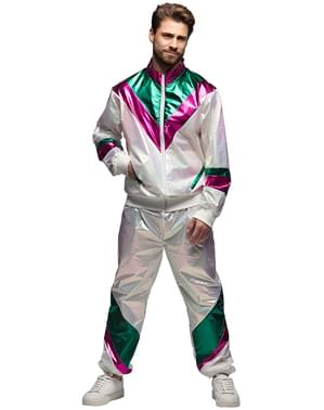 80's holographic tracksuit costume for adults