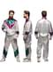 Costume da tuta olografico degli anni '80 per adulti