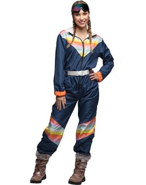 Disfraz de esquí de los 80 clásico para mujer