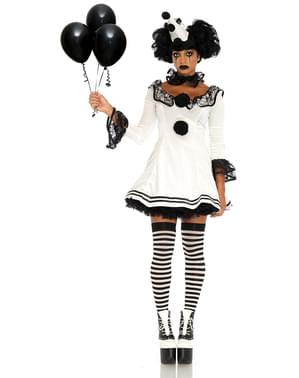 Стилен дамски костюм на клоун Пиеро