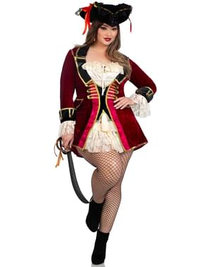 Costume da capitano pirata per donna taglia grande