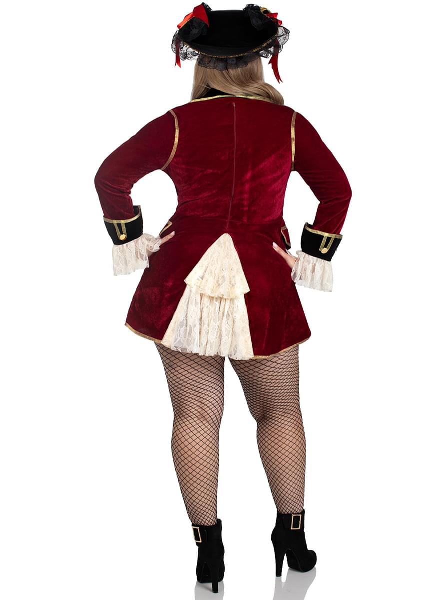Disfraz de capitán pirata para mujer talla grande