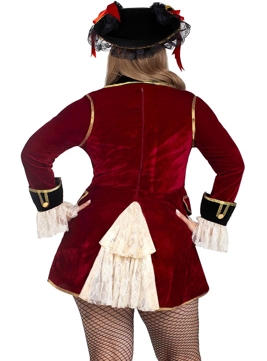 Fato de capitã pirata para mulher tamanho grande
