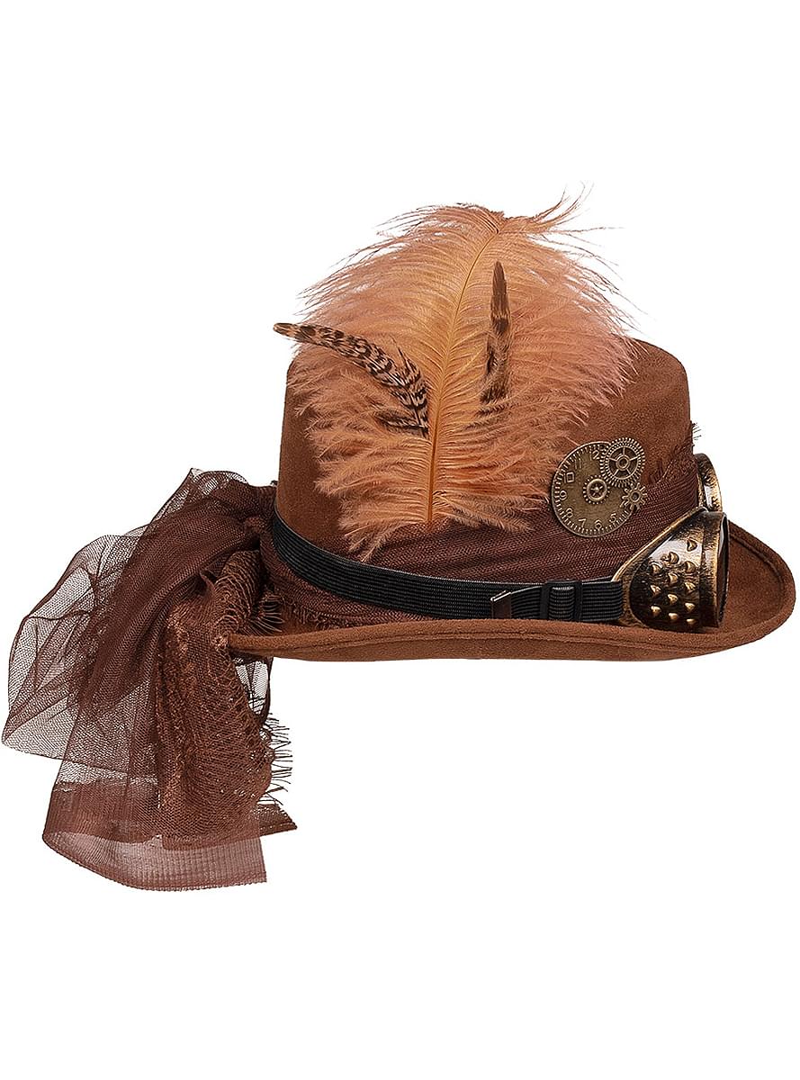 Steampunk sieviešu cepure ar vāku