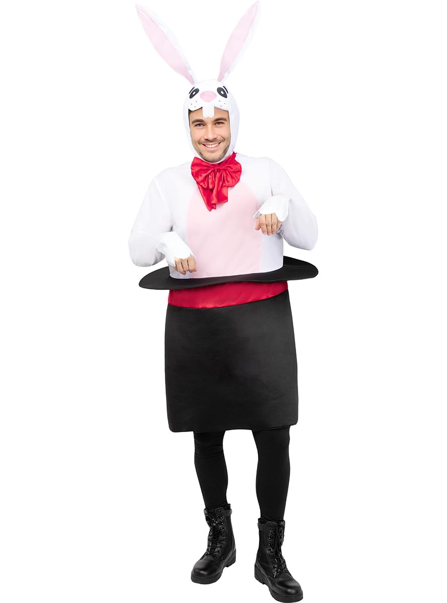 Kostyme av kanin i hatt for voksne