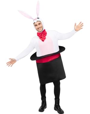 Disfraz de conejo en su chistera para adulto