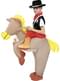 Costume ride on da cowboy con cavallo gonfiabile per bambino