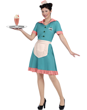50'er servitrice kostume til kvinder