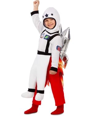 Fato de astronauta com foguete para meninos