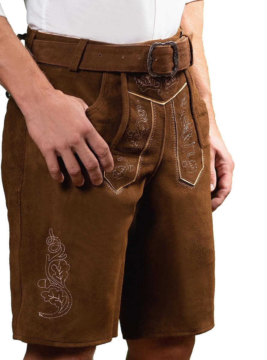 Dark Brown Lederhosen Shorts for men