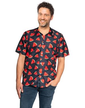 Camicia hawaiana con angurie per uomo