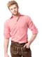 Camisa tirolesa roja para hombre