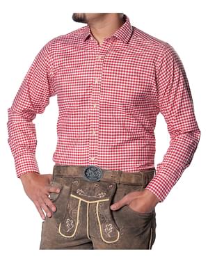 Camicia rossa Deluxe di Oktoberfest per uomo