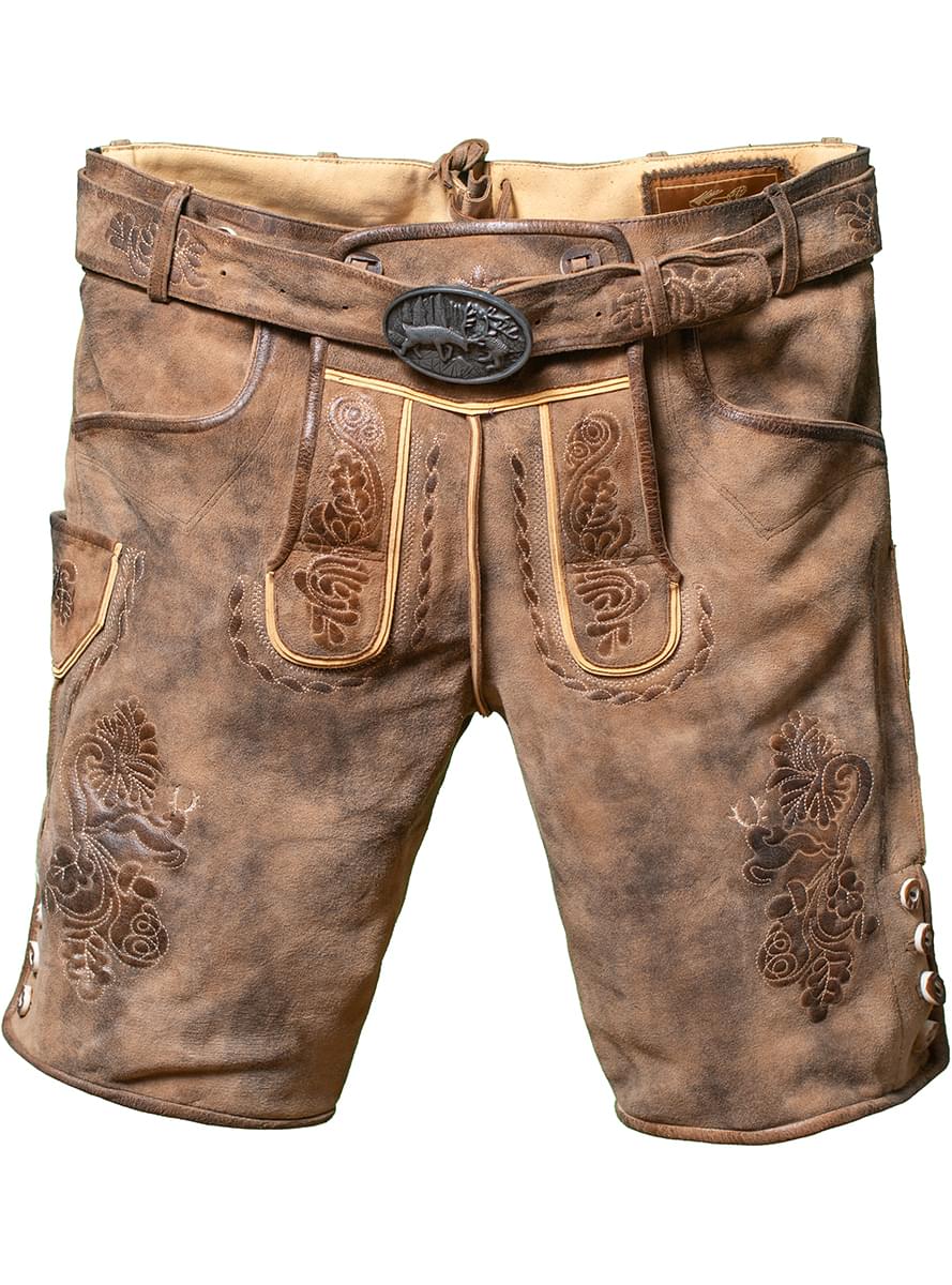 Premium brún skinnhshorts fyrir karla
