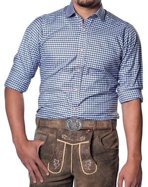 Camicia Oktoberfest Deluxe blu per uomo