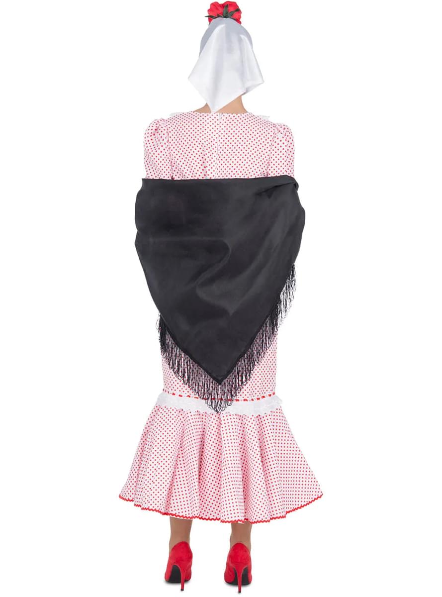 Costume da chulapa madrilena bianco per donna