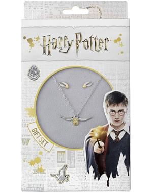 Pendentif et boucles d'oreilles Vif d'Or - Harry Potter
