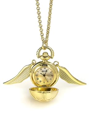 Collar reloj de Snitch dorada - Harry Potter